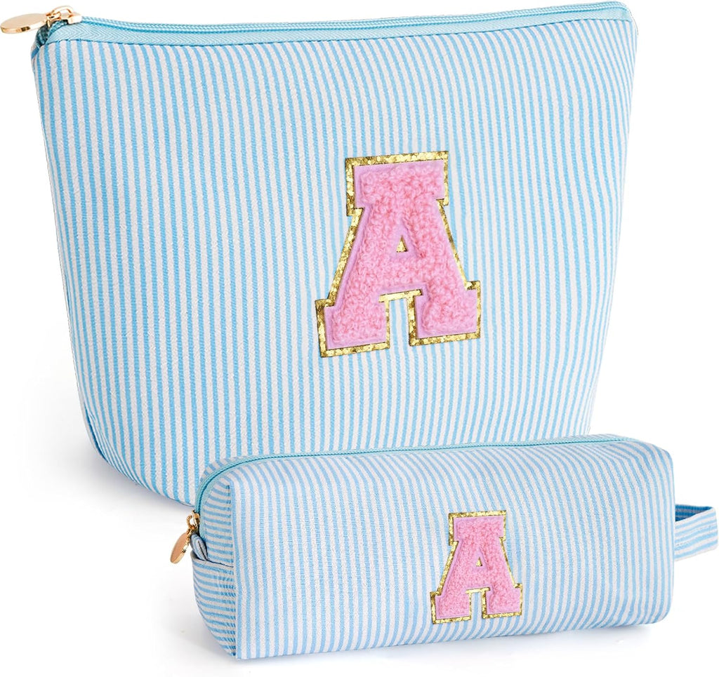 Gifts for Teen Girls Women - Birthday Gifts for 10 11 12 13 14 15 16 17 18 Years Old Girl,Makeup Bag Cosmetic Bag,Teacher Gift Trendy Stuff Toiletry Bag - Blue,A