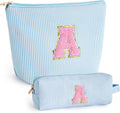 Gifts for Teen Girls Women - Birthday Gifts for 10 11 12 13 14 15 16 17 18 Years Old Girl,Makeup Bag Cosmetic Bag,Teacher Gift Trendy Stuff Toiletry Bag - Blue,A