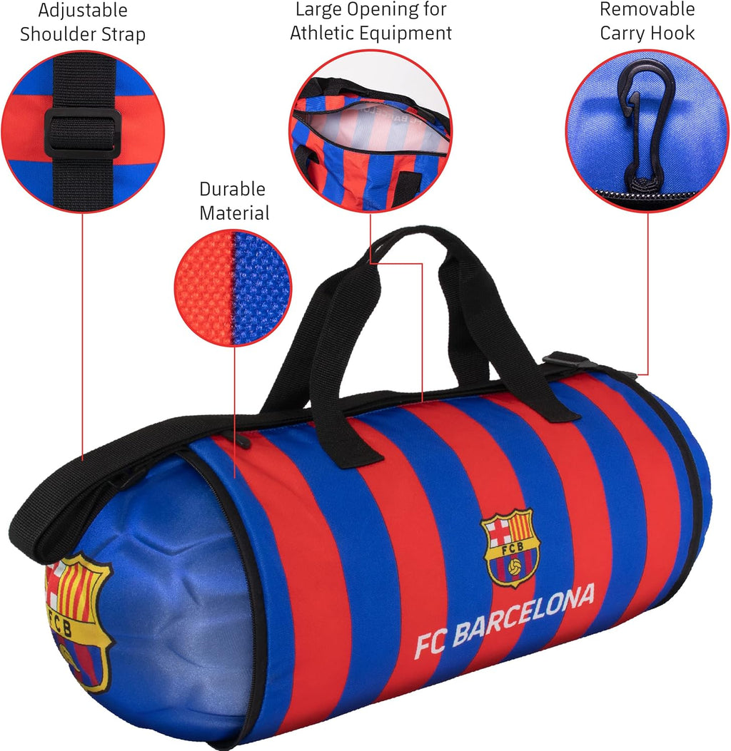 Official FC Barcelona Duffel Bag for Sports/Soccer – Foldable/Extendable