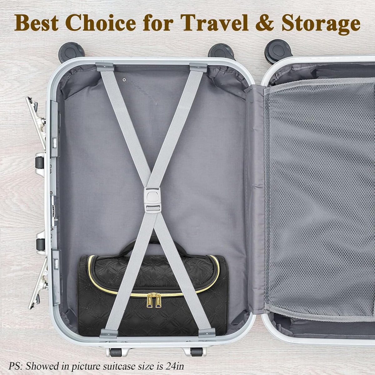 Mancro Padded Travel Case Compatible with Dyson Airwrap, Black