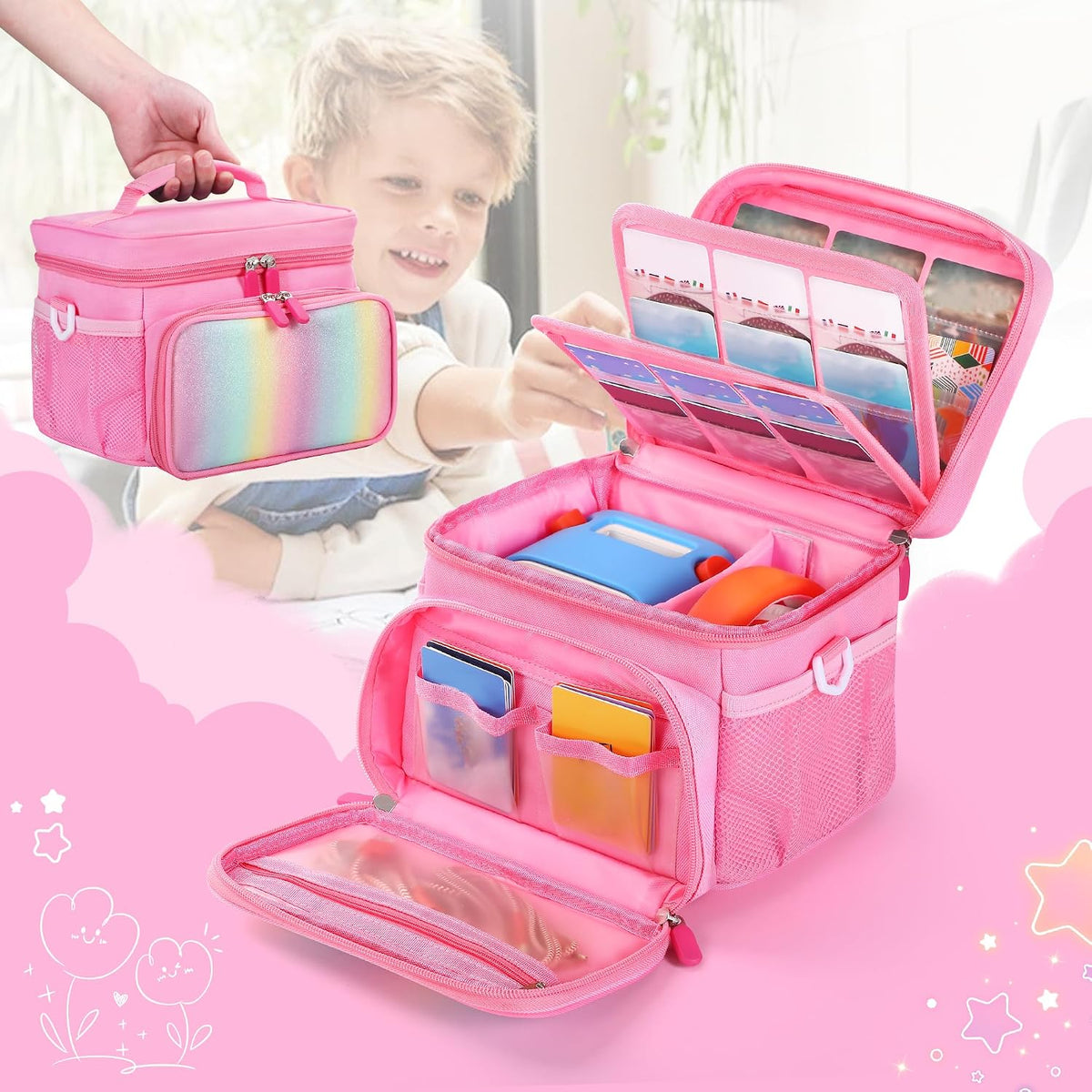 Carrying Case Fit for Yoto Player 3rd 4th Gen & Headphone,Holds 30 Cards