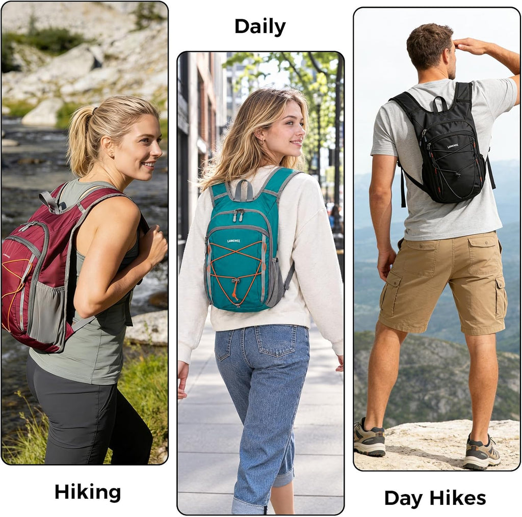 Small Hiking Backpack 13L Lightweight Foldable Travel Daypack for Men Women