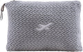 NEWCOSPLAY Travel Blanket with Storage Bag for Airplane Travel, Light Grey