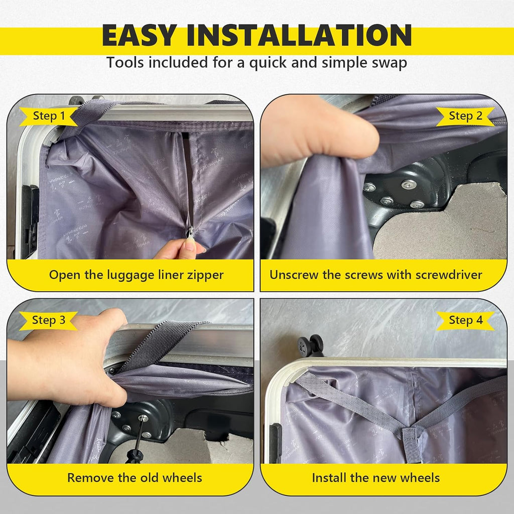 Luggage Rear Wheels Replacement Wheel for Luggage Suitcase Repair