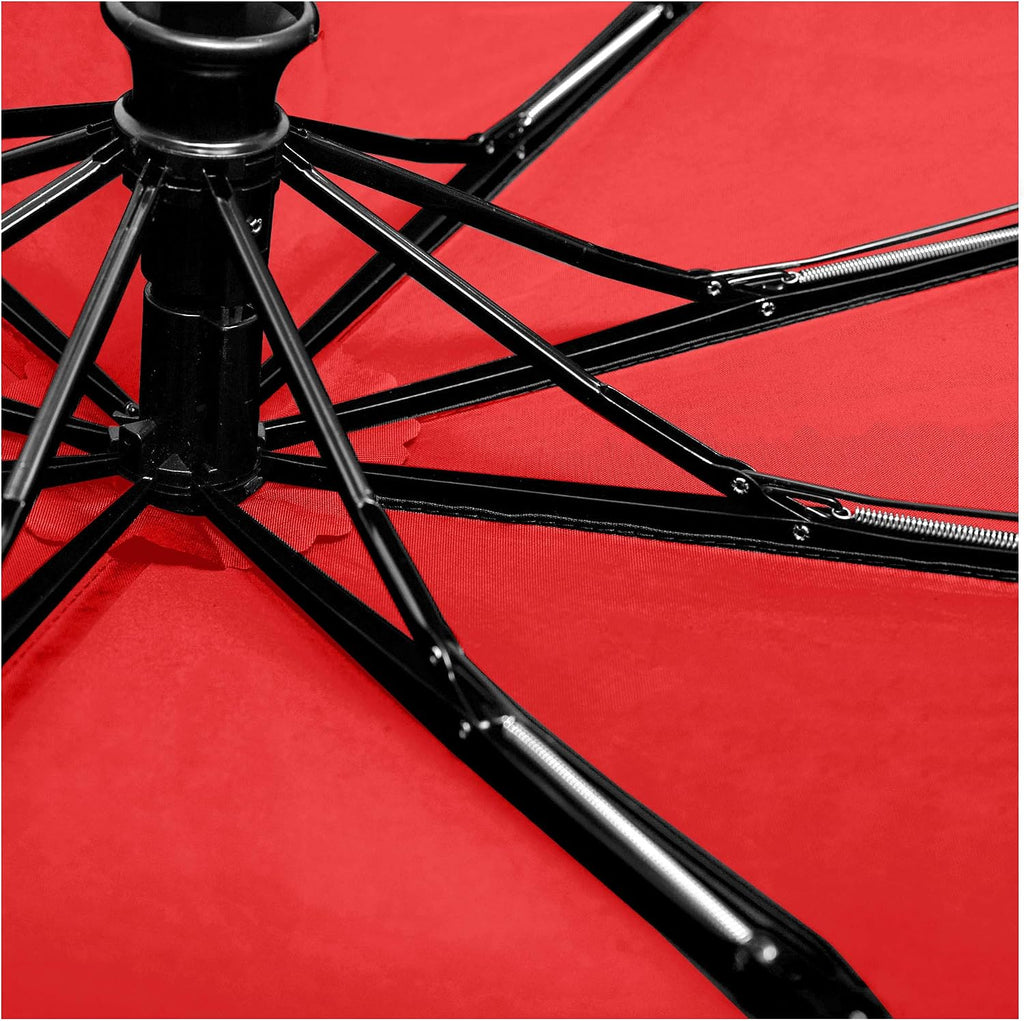 RainPlus Windproof Travel Umbrella - Compact, Automatic, Folding and Portable - Umbrellas For Rain for Men and Women - Car, Backpack, Purse, Strong & Wind Resistant