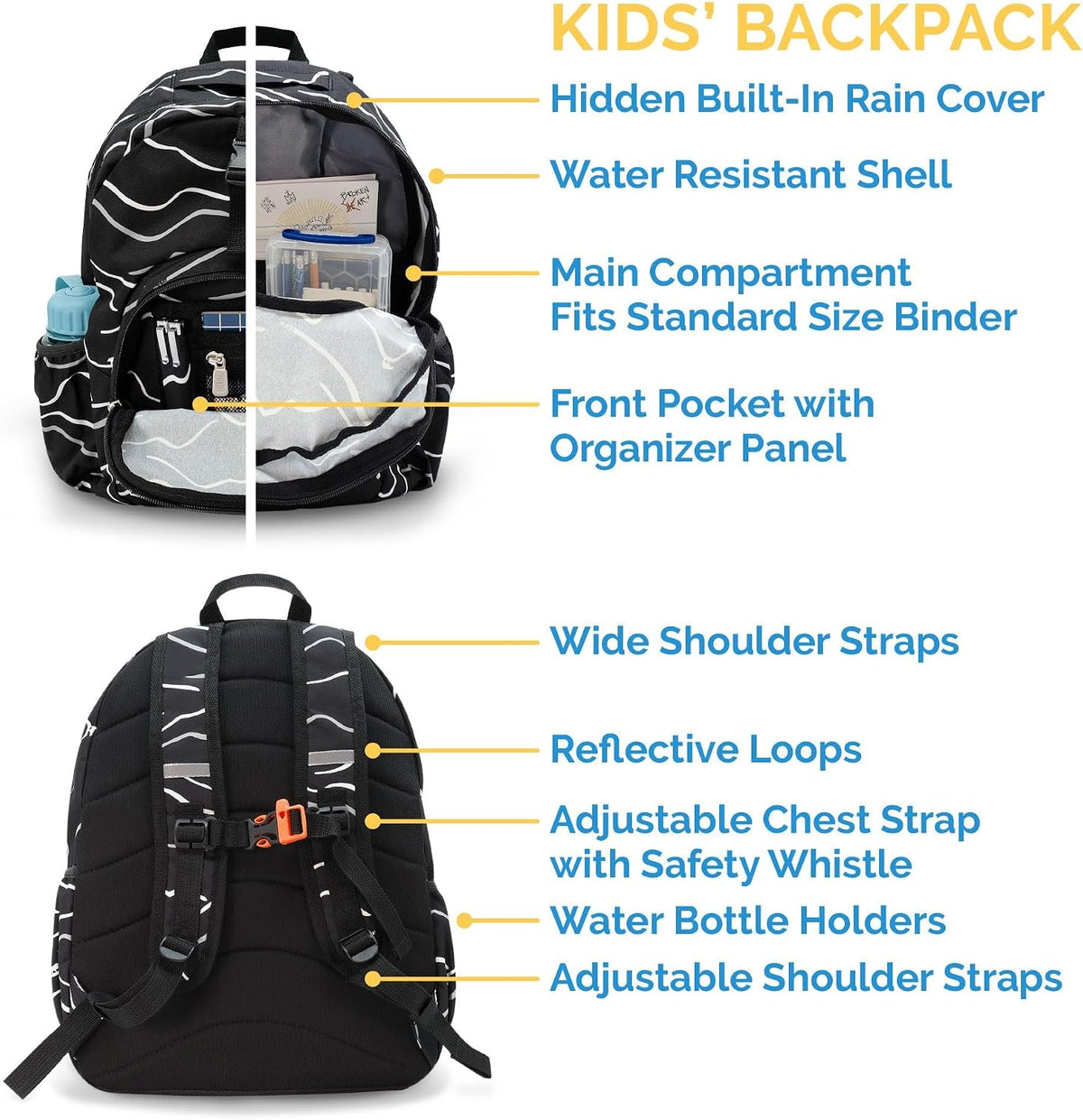 JAN & JUL Xplorer Kids' Backpack for School (Navy Forest, One Size)