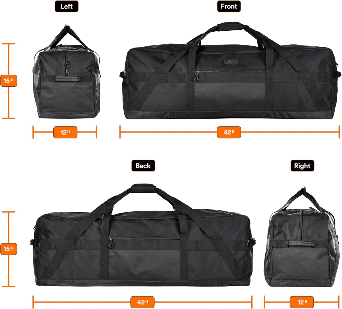 Fitdom 123L 42" Extra Large Heavy Duty Equipment Travel Storage Duffle Bag
