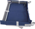 RiToEasysports Foldable Travel Tray Cover, Multifunctional Airplane Table Organizer with Toy Storage Bag for Kids Adults Planes Trains (Navy)