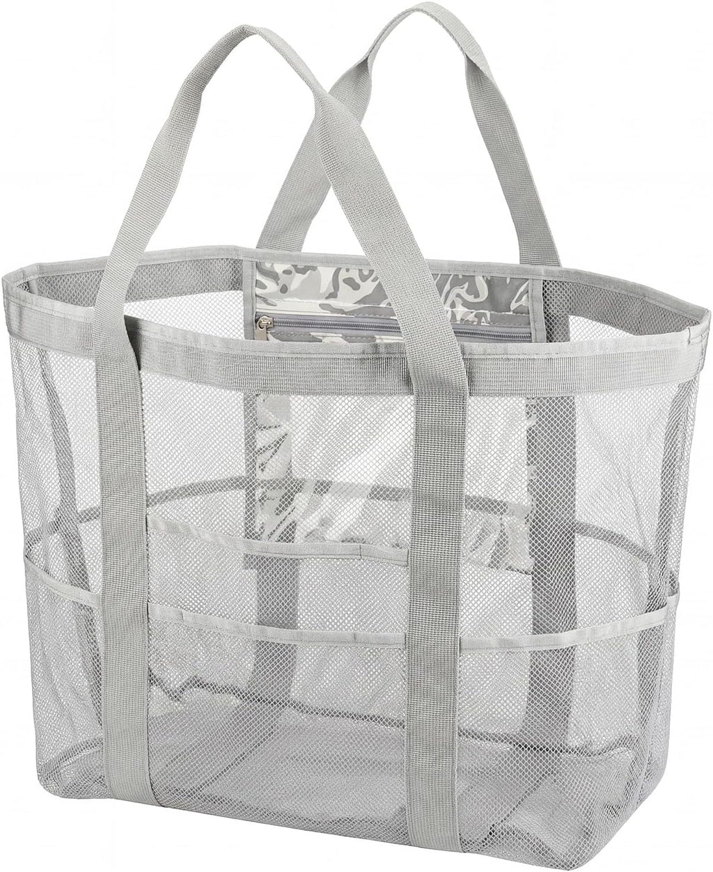 Large Beach Bag for Women, Mesh Beach Tote with Waterproof Pocket, Quick Dry Swim Tote Bag for Family Travel Vacation