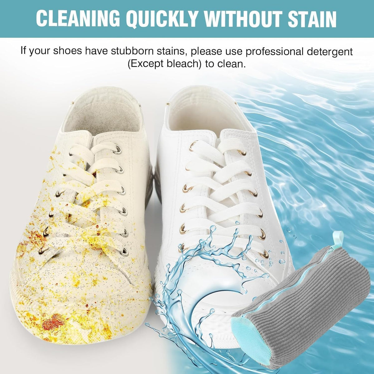 Shoe Washing Machine Bag, Shoe Laundry Bag for Washer and Dryer