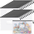 Sooez 20 Pack Mesh Zipper Pouch Bags, A4 Letter Size, Classroom Zipper Bags