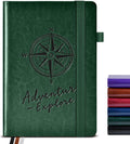 PAIBAS A5 Lined Journal, Leather Bound Notebook for Work & Travel 5.8"×8.5"
