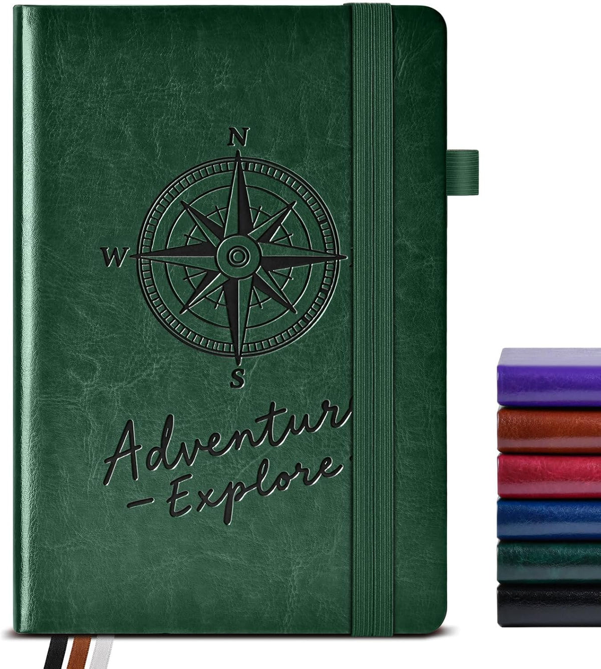 PAIBAS A5 Lined Journal, Leather Bound Notebook for Work & Travel 5.8"×8.5"