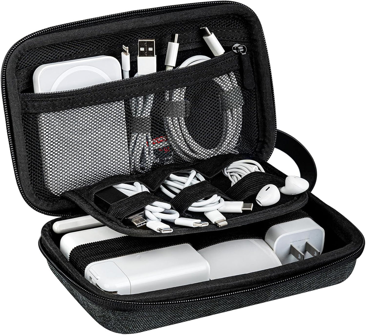 JETech Travel Accessories Organizer Case, Portable Electronic Pouch Gadget Bag for MacBook Power Adapter Chargers, Cables, Power Bank, Mouse, Stylus Pen, Earphone, SD Card, USB Flash Drive