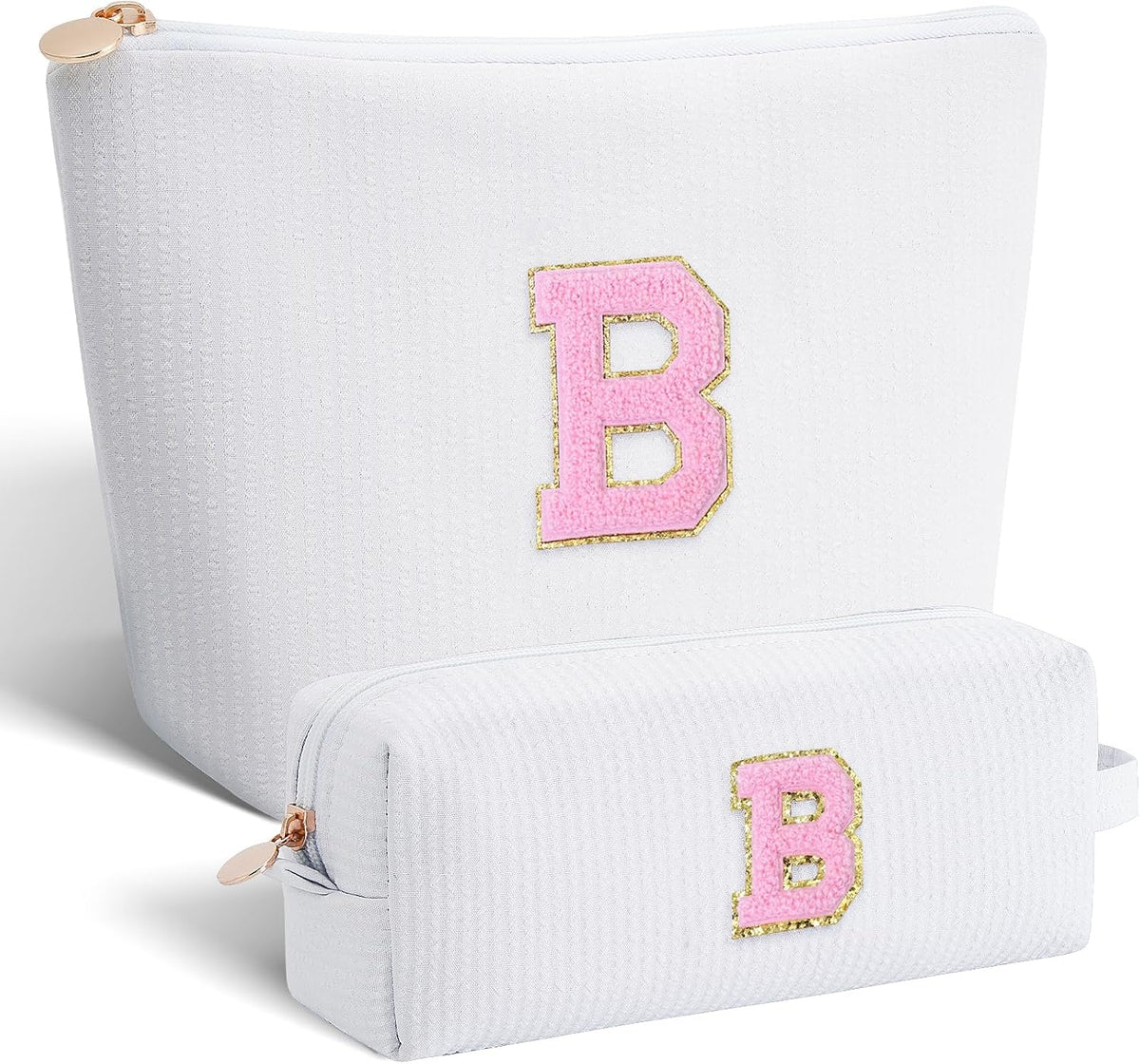 Gifts for Teen Girls Women - Birthday Gifts for 10 11 12 13 14 15 16 17 18 Years Old Girl,Makeup Bag Cosmetic Bag,Teacher Gift Trendy Stuff Toiletry Bag - White,B