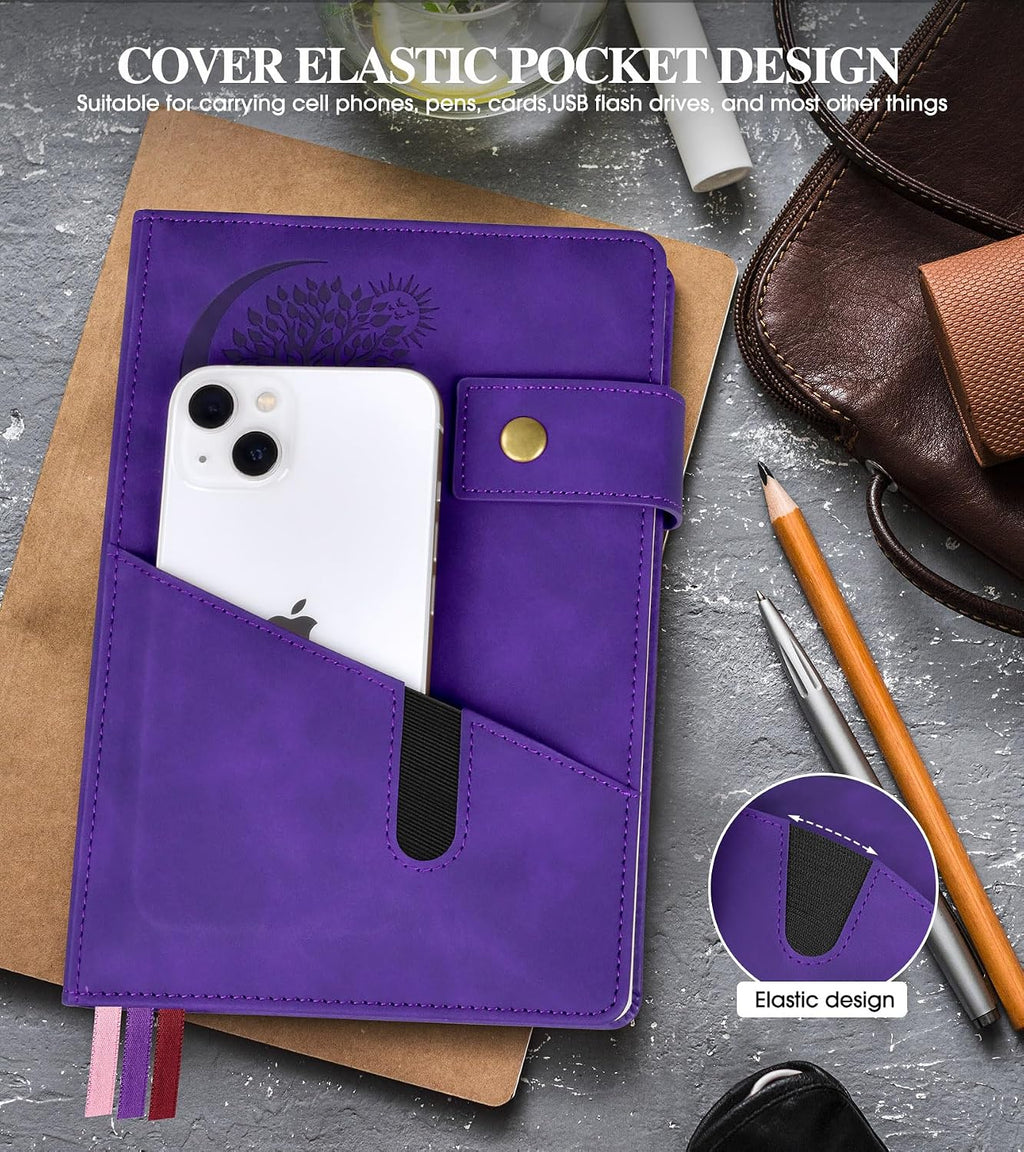 PAIBAS Lined Journal Notebook for Men, A5 Leather Journals for Writing Women, Hardcover Notebooks for Work,School,Note Taking,Travel,Business,Personal daily Diary,200 Page College Ruled (5.9" x 8.4")