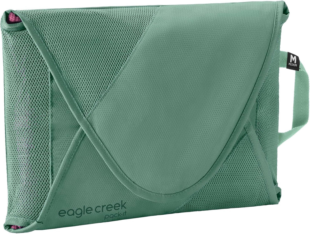 Eagle Creek Pack-It Reveal Garment Folder - Compression Wings - Maximize Luggage Space - Convenient Top Handle - Quick Drying Material - Medium - Willow Green