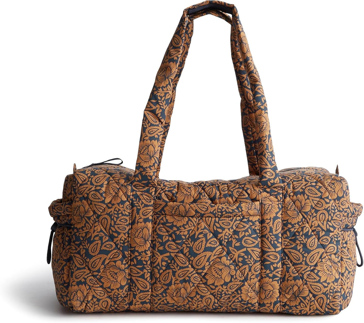 Vera Bradley Women's Featherweight Original Duffel Bag, Lotus Montage Roasted Pecan, One Size