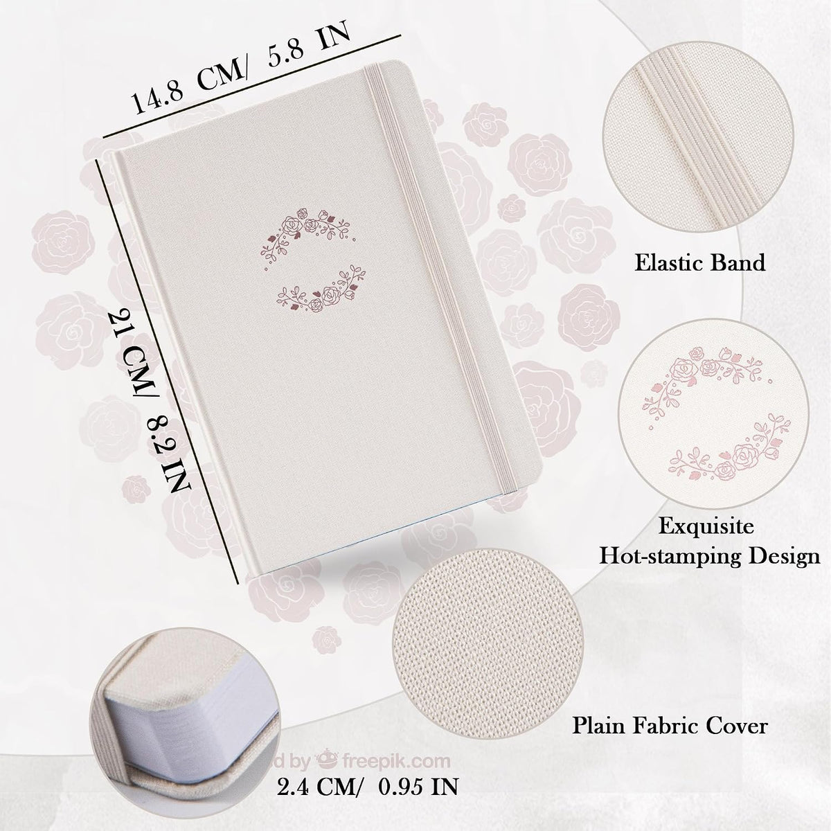MGGAO Dotted Journal for Women Men, A5 Dot Hardcover Notebook