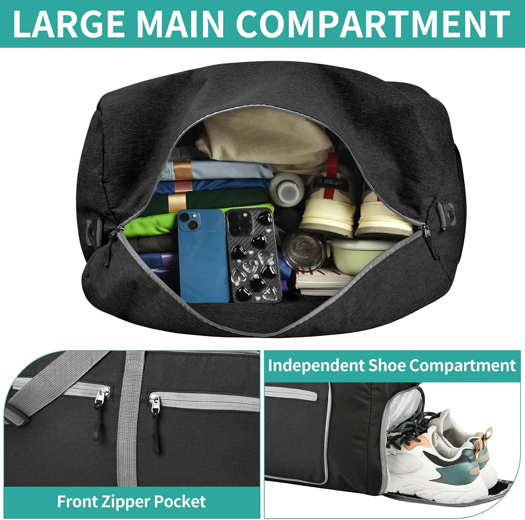 Dimayar 85L Foldable Duffle Bag for Travel, Lightweight Weekender Bags
