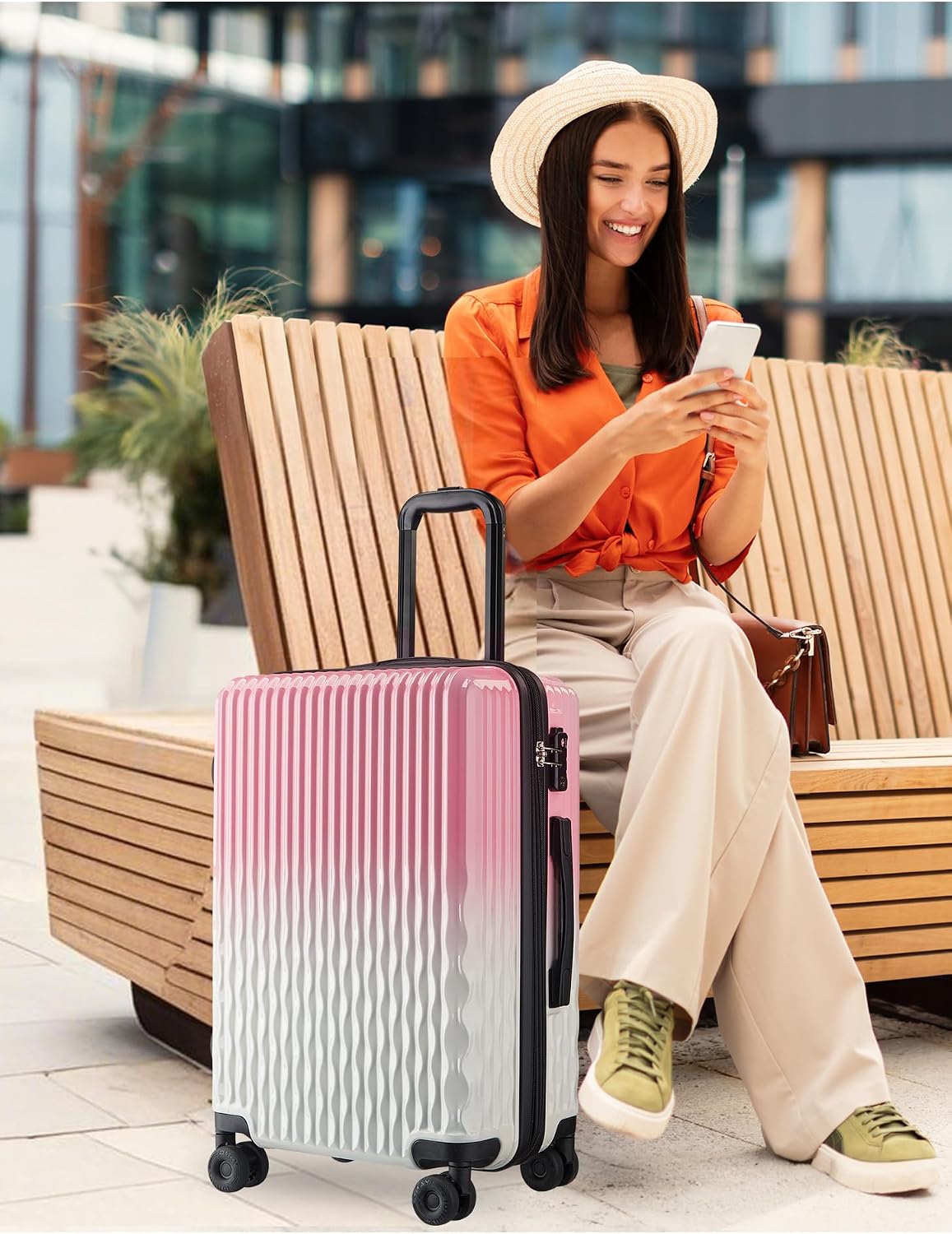Tolino Carry on Luggage 20 Inch Expandable Suitcases with Wheels