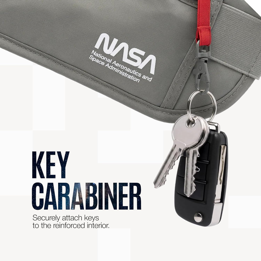 NASA Money Belt for Travel – Ultra-Flat, Anti-Theft RFID (Lunar Grey)