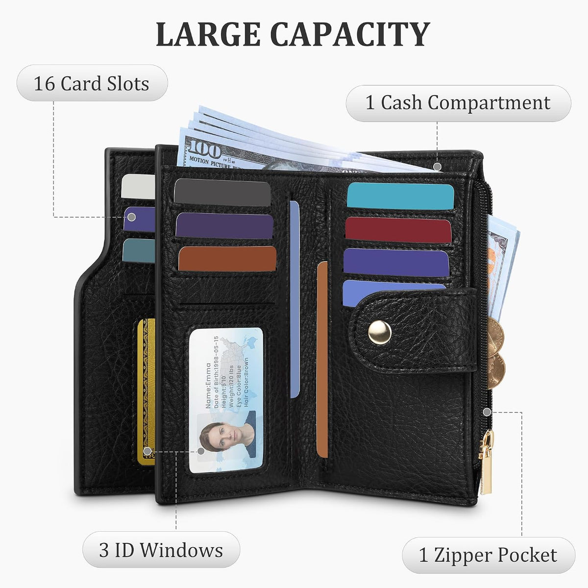 Airkit Small Wallet for Women, RFID Blocking Credit Card Holder