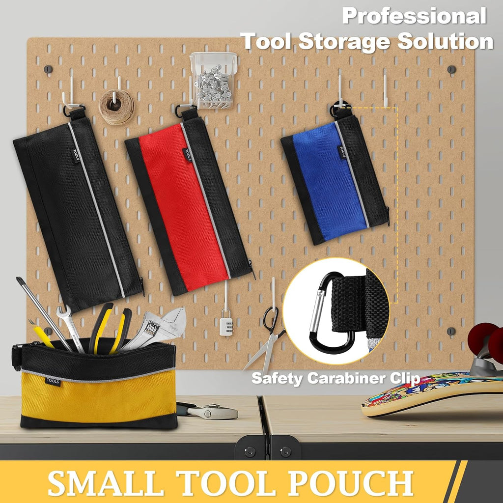 4 Pack Tool Pouch, Small Tool Bag with Zipper, 1680D Oxford Tool Pouches