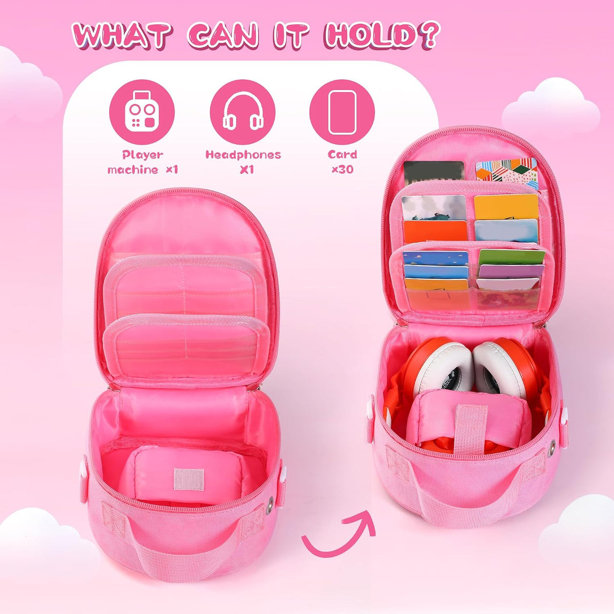 Carrying Case Fit for Yoto Mini (4th Gen/2024 Edition) Player & Headphone