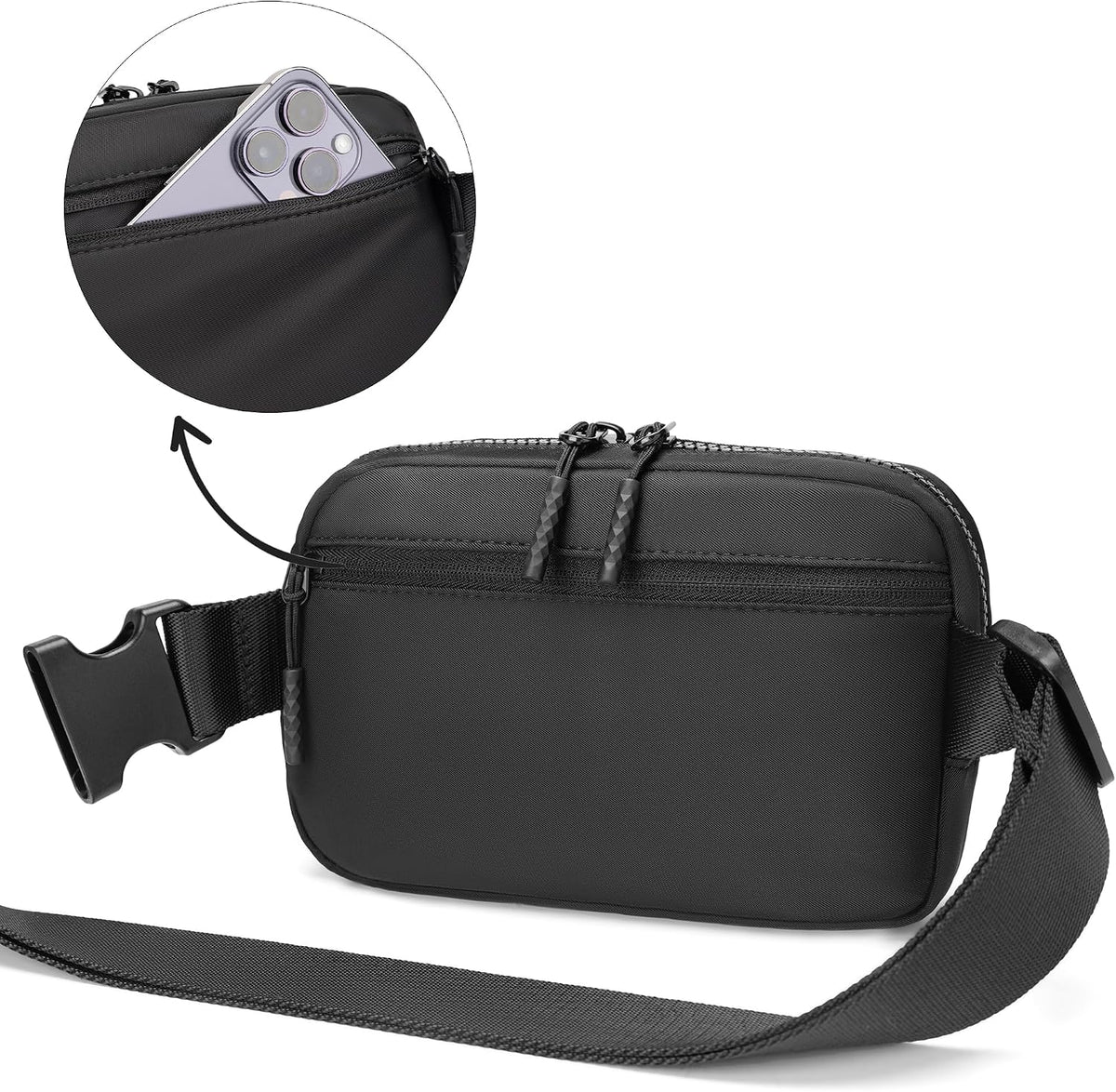 FORZAROCKET Plus Size Fanny Pack, 70-Inch Extended Strap Belt Bag, Crossbody Sling for Women & Men