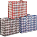 3 Pack 137L Large Moving Bags - Durable Zipper & Wrap-Around Handle