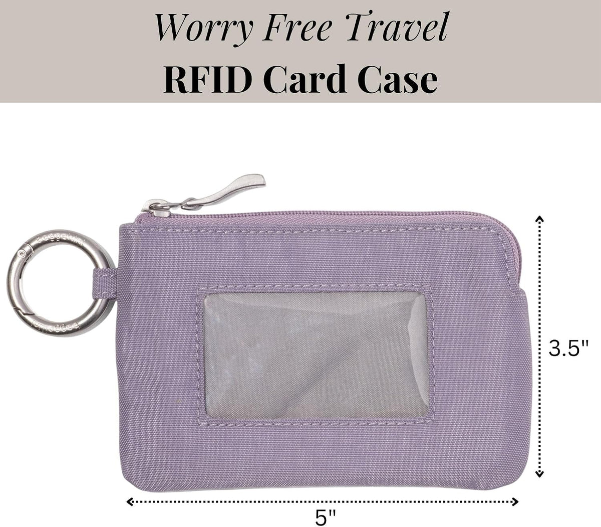 RFID Card Case - Lightweight 5"x3.5" Wallet with Keyring