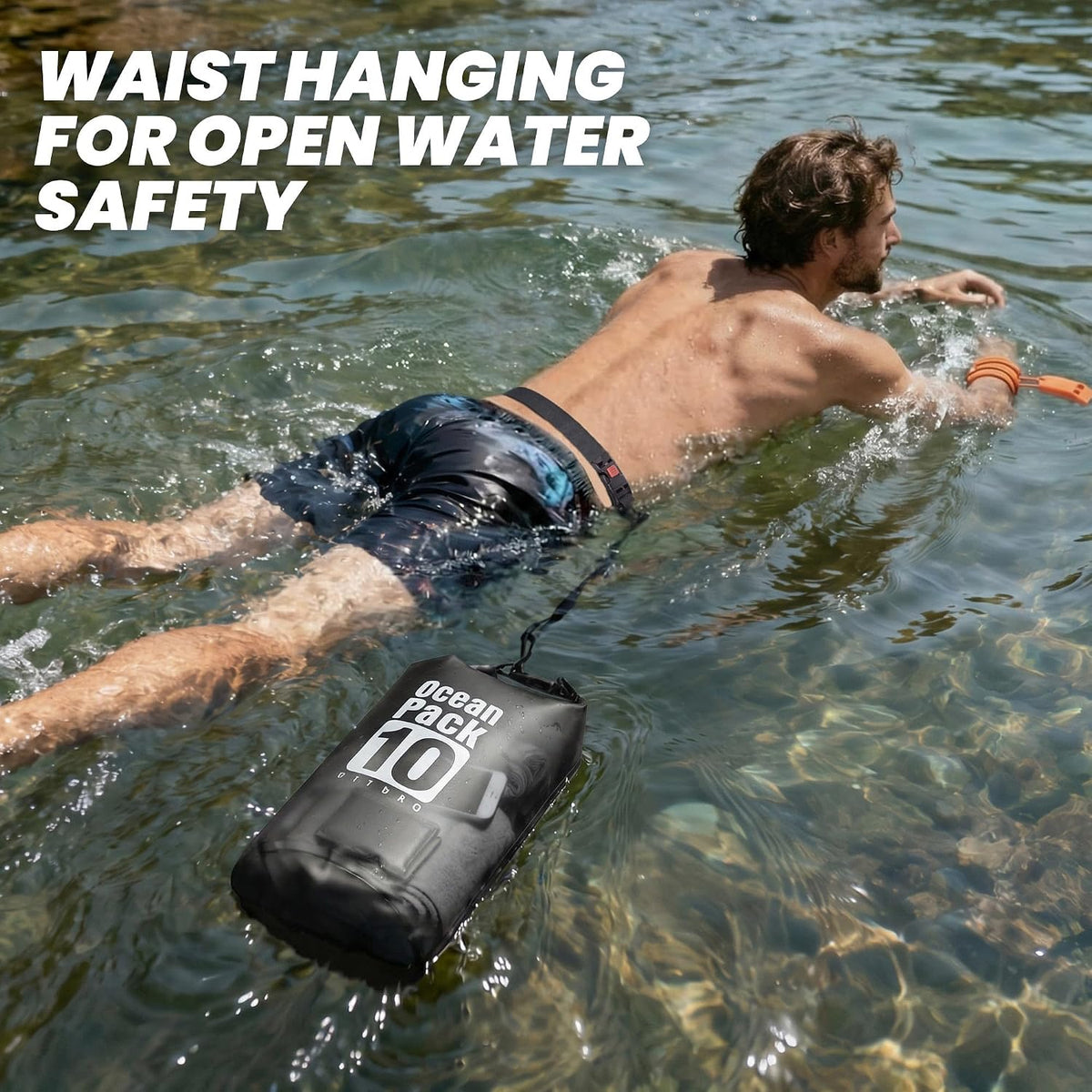 TILYMOL Waterproof Dry Bag Backpack for Kayaking, paddle boarding - 10L