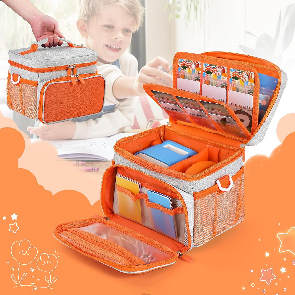 Carrying Case Fit for Yoto Player 3rd Generation & Headphone,Holds 30 Cards