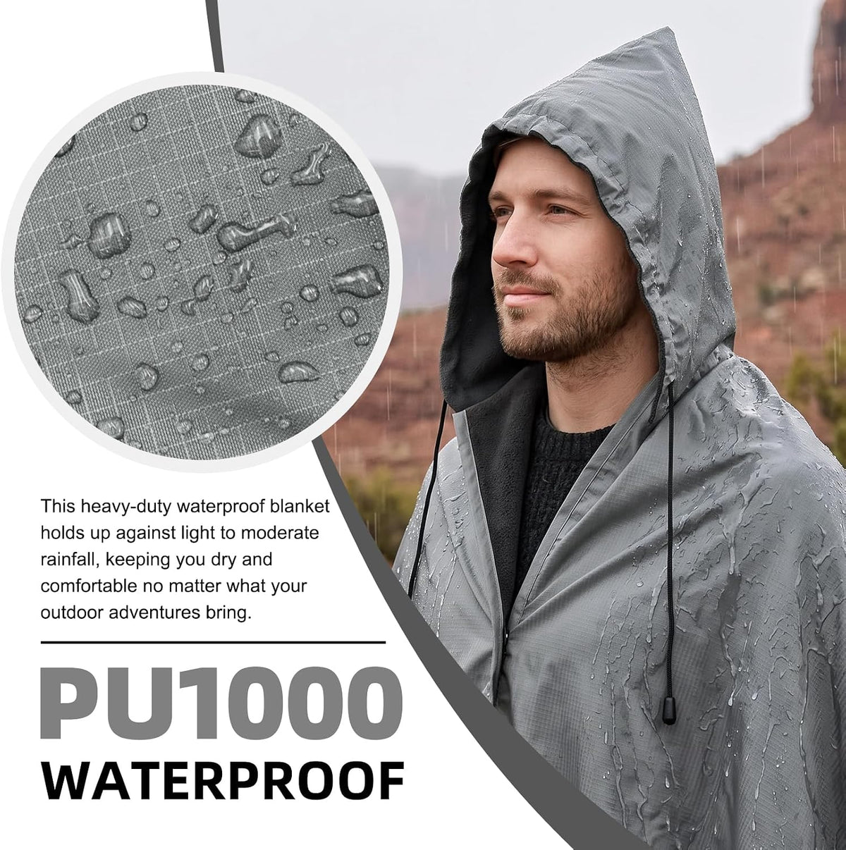 Large Waterproof Outdoor Stadium Blanket 80"x 58"