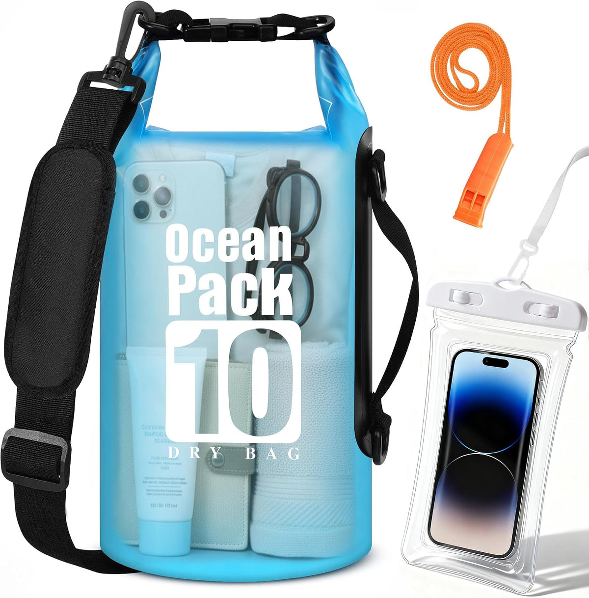 TILYMOL Waterproof Dry Bag Backpack for Kayaking, paddle boarding - 10L