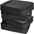 Packing Cubes for Travel,4 Set Packing Cubes for Suitcases,Lightweight Mesh Luggage Organizer Bag with Double Zipper,Black