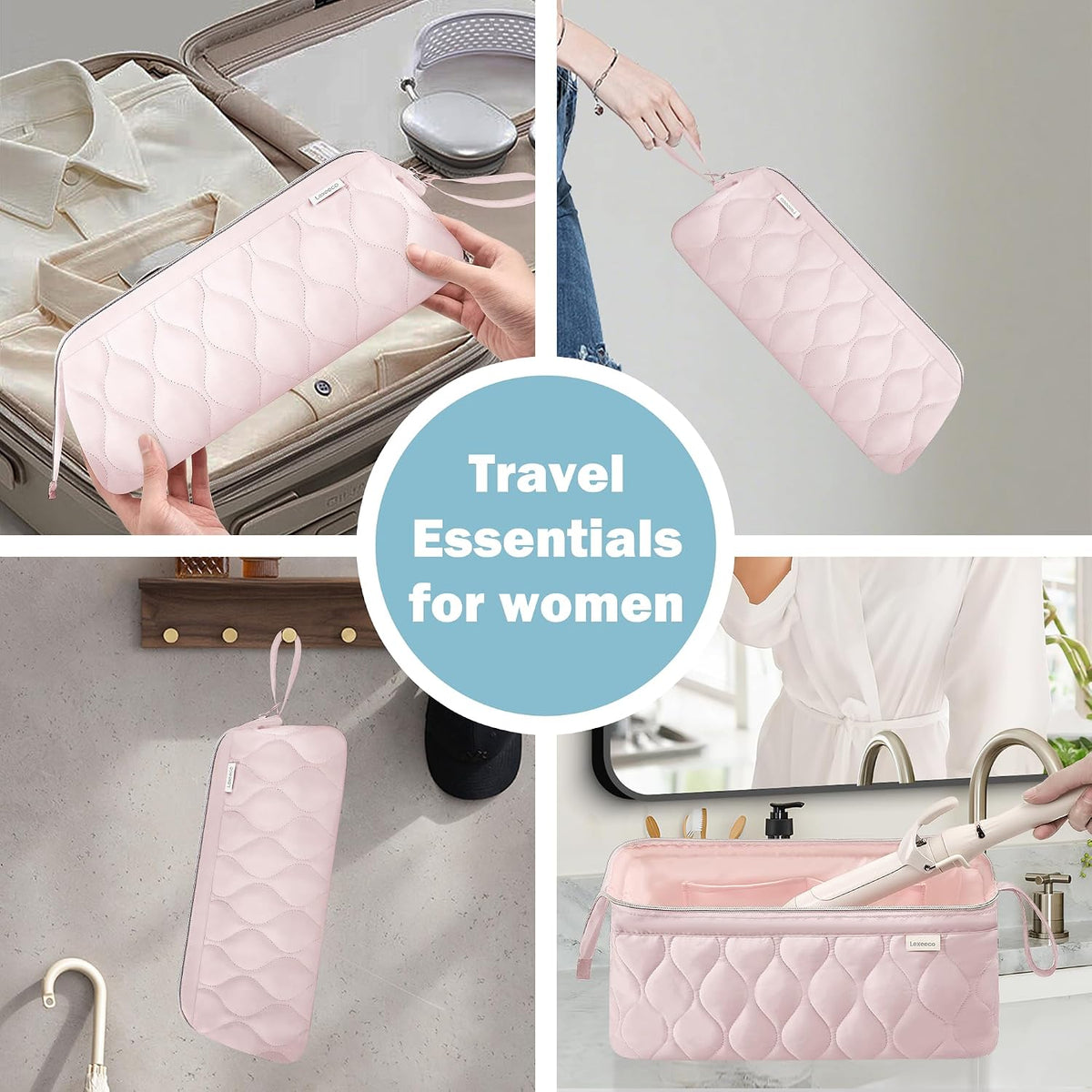 Lexeeco Dyson Airwrap Travel Case for Shark Flex Style Fusion Hair Dryer