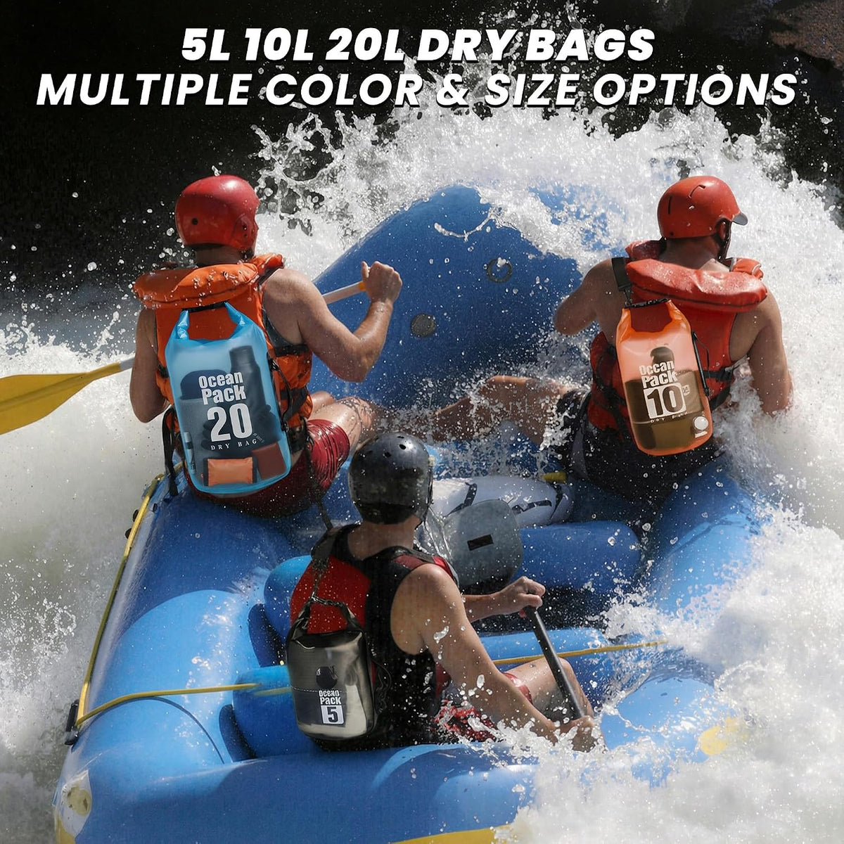 TILYMOL Waterproof Dry Bag Backpack for Kayaking, paddle boarding - 10L