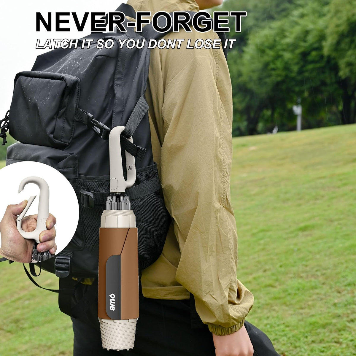 QWB Inverted Umbrella with Auto Open Close Windproof Compact Travel