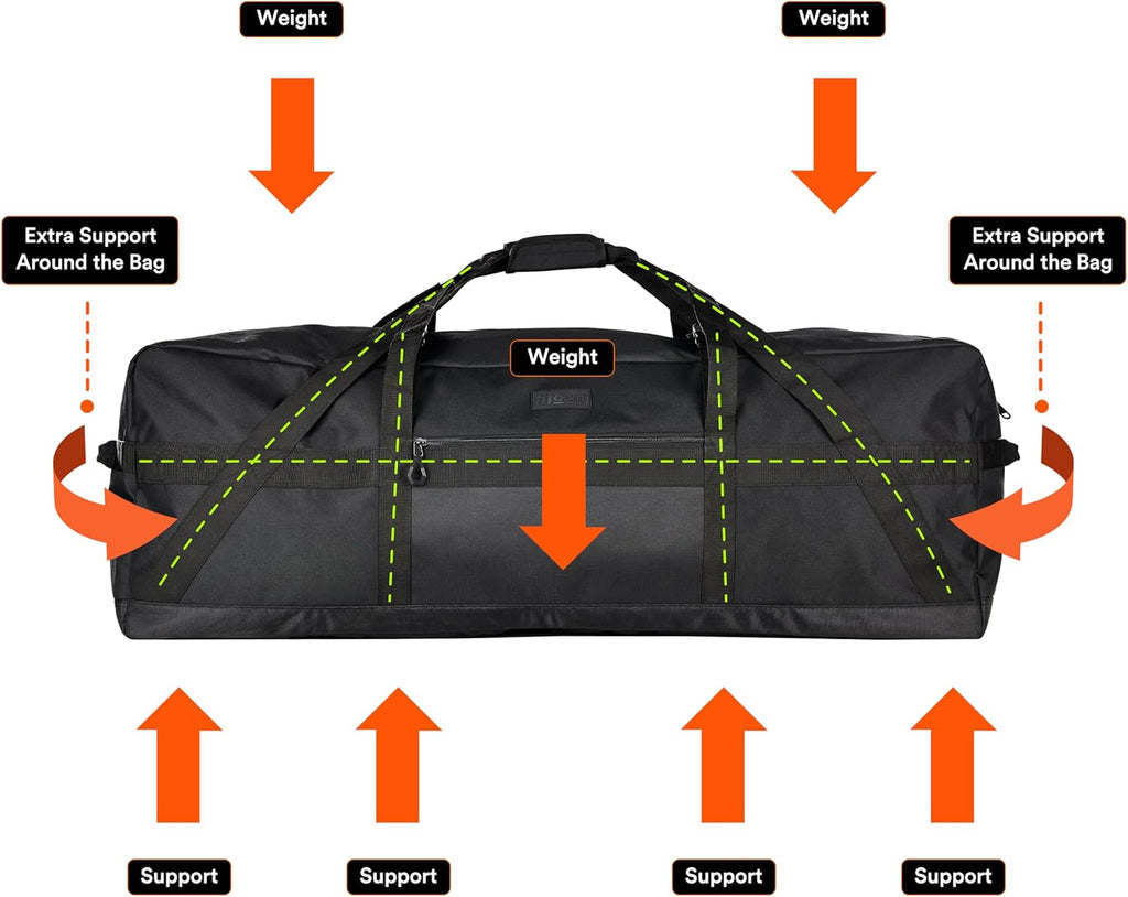 Fitdom 123L 42" Extra Large Heavy Duty Equipment Travel Storage Duffle Bag