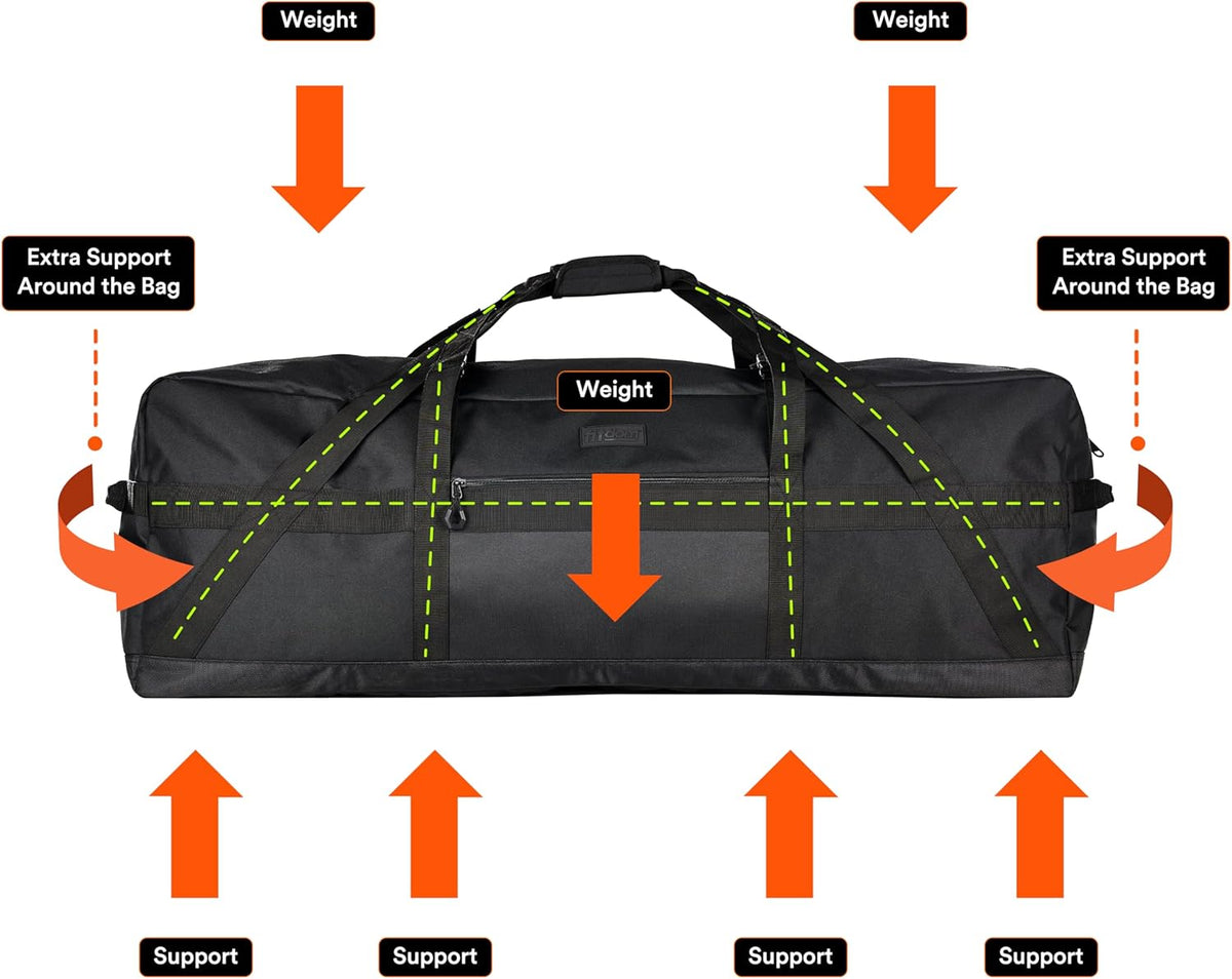 Fitdom 123L 42" Extra Large Heavy Duty Equipment Travel Storage Duffle Bag