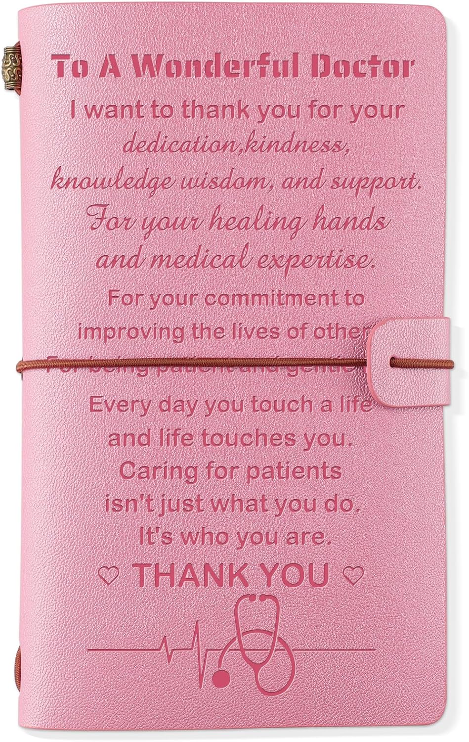 Doctor Gifts, To Doctor Leather Journal -140 Page Keepsake Notebook Gift