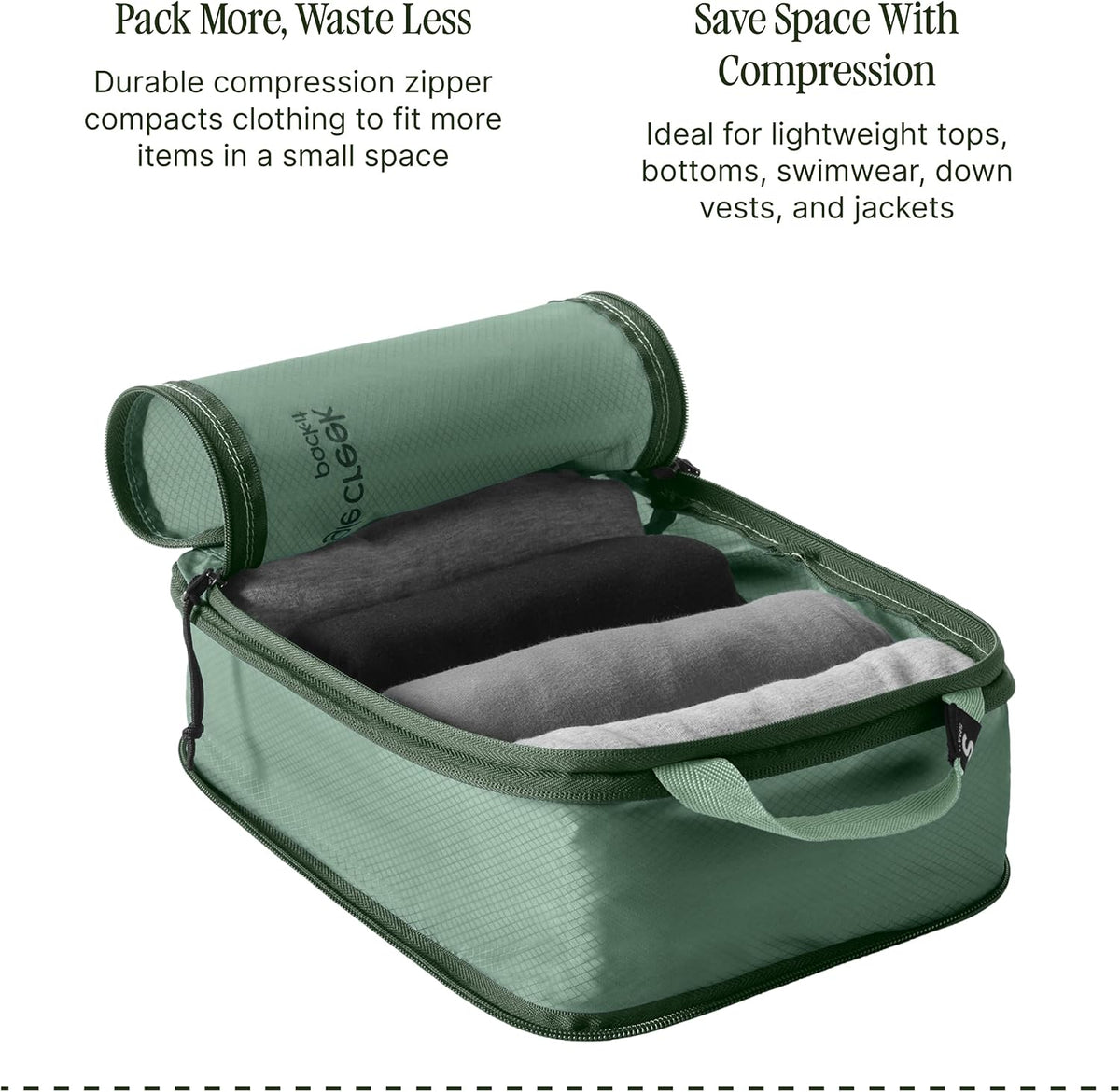 Eagle Creek Pack-It Isolate Compression - Lightweight Cube for Optimizing Luggage Space - Easy-Grab Zipper - Convenient Top Handle - Recycled Materials - Small