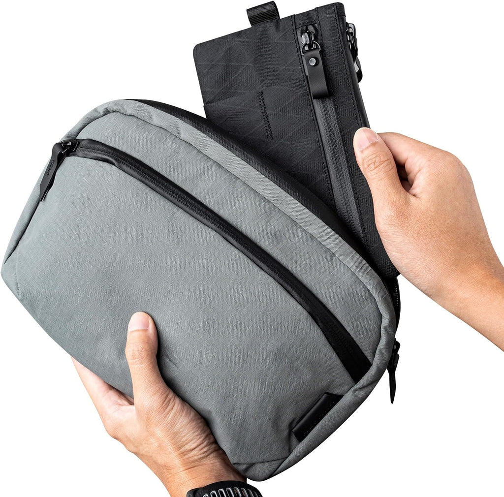 ALPAKA Zip Clutch RFID Blocking Zipper Wallet Passport Holder Black