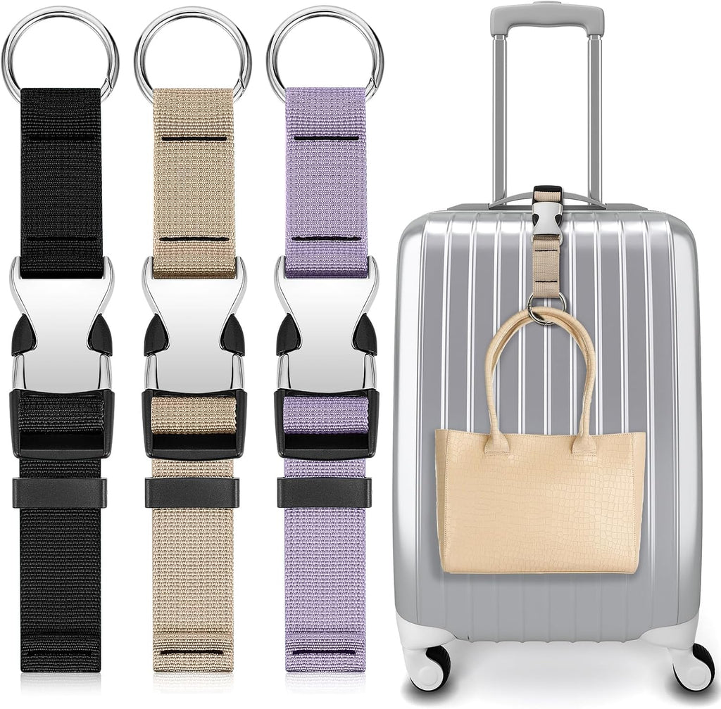 3 Pcs Add a Bag Luggage Straps for Suitcases, Connector Straps