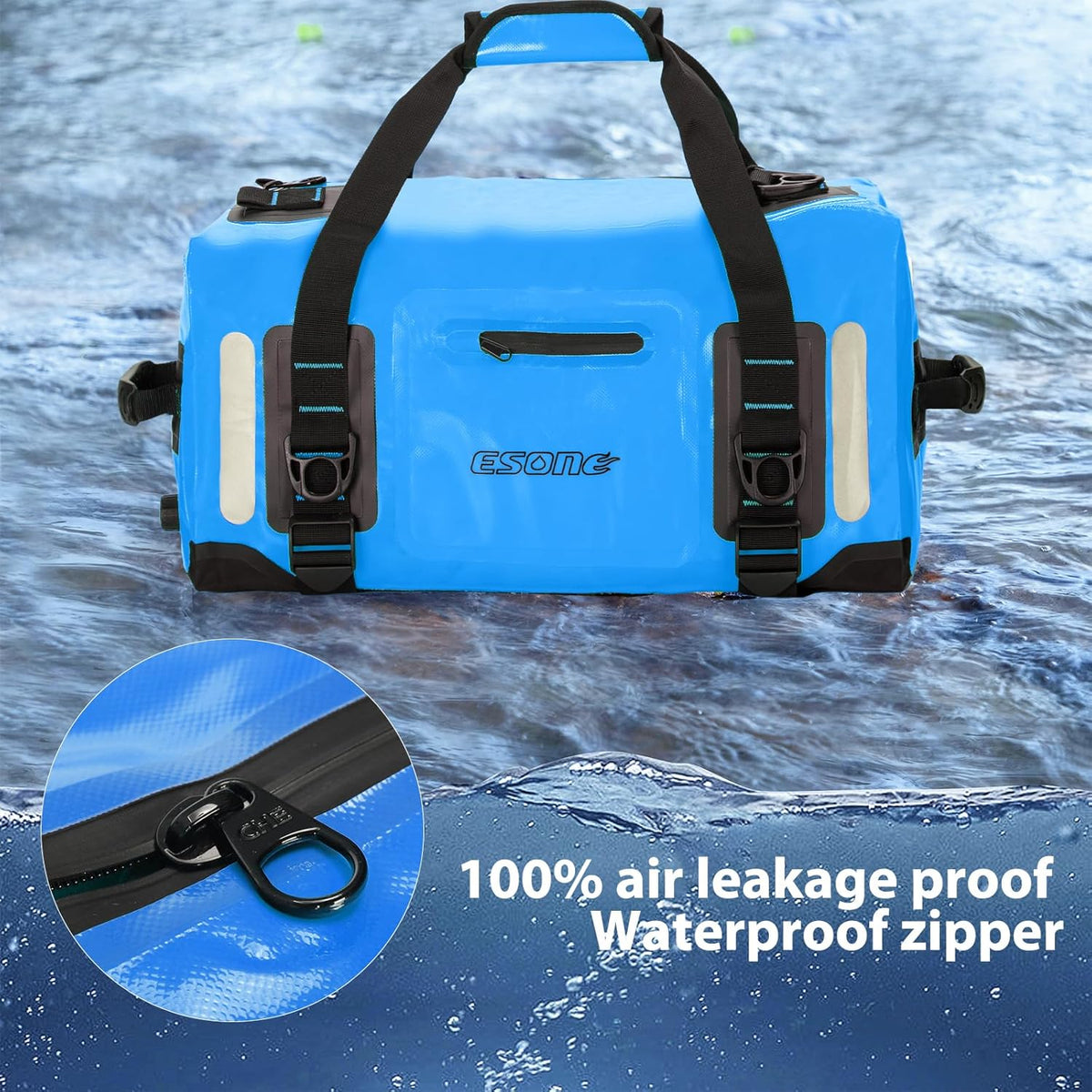 ESONE Dry Bag Backpack Waterproof Bags for Men/Women 90L Blue
