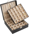 Frebeauty 50 Grid Earring Holder Organizer,2 Layer Jewelry Box for Women
