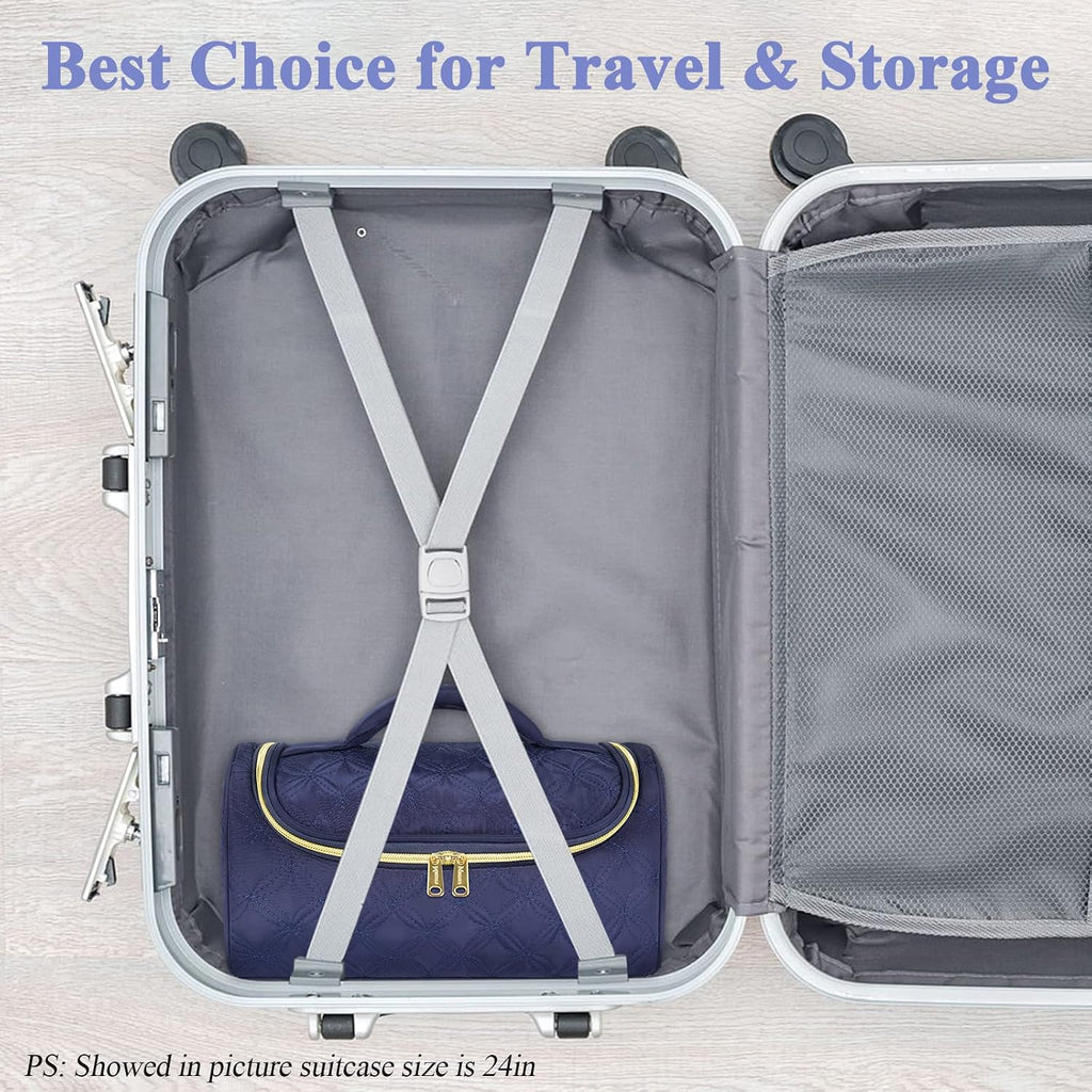 Mancro Padded Travel Case Compatible with Dyson Airwrap, Blue