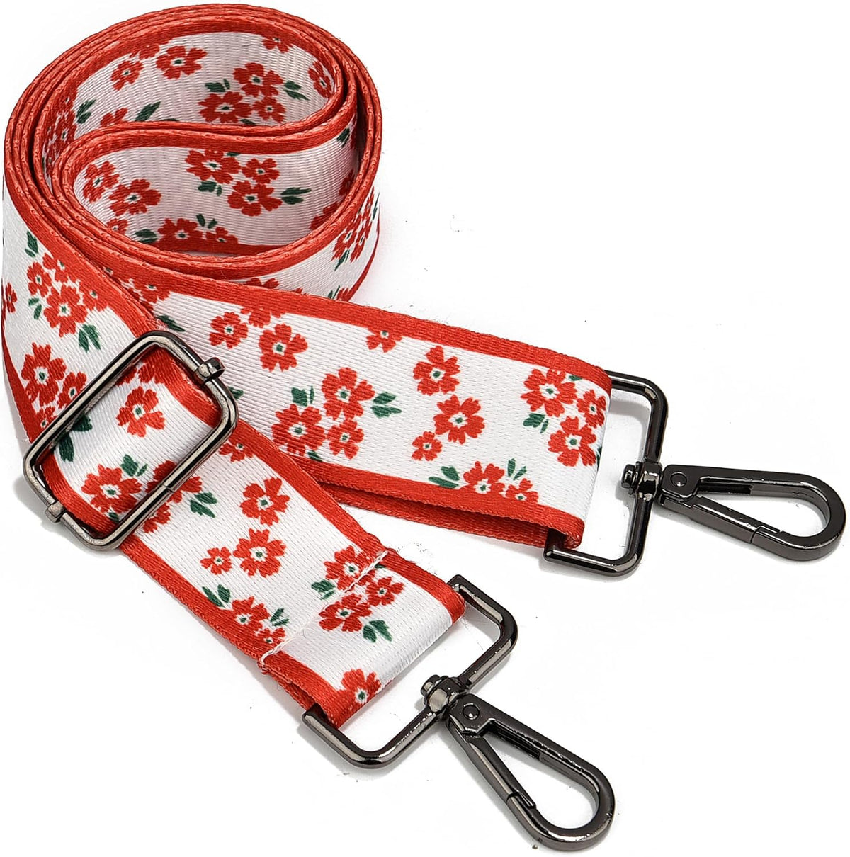1.5" Wide Purse Strap Adjustable Replacement Gunmetal Hardware Long Crossbody Bag Strap for Thick Shoulder Bags Canvas Handbags Straps